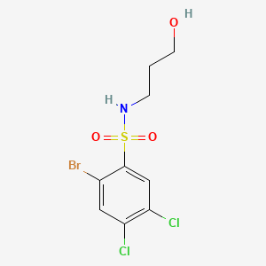 2-bromo-4,5-dichloro-N-(3-hydroxypropyl)benzenesulfonamide