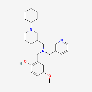 2-{[[(1-cyclohexyl-3-piperidinyl)methyl](3-pyridinylmethyl)amino]methyl}-4-methoxyphenol