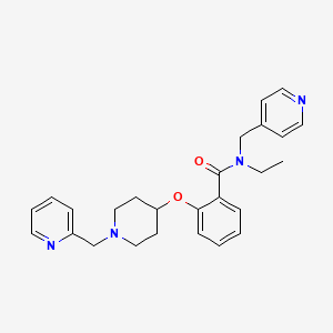 molecular formula C26H30N4O2 B6029019 N-ethyl-N-(4-pyridinylmethyl)-2-{[1-(2-pyridinylmethyl)-4-piperidinyl]oxy}benzamide 