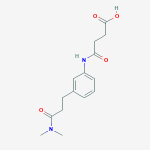 4-({3-[3-(dimethylamino)-3-oxopropyl]phenyl}amino)-4-oxobutanoic acid