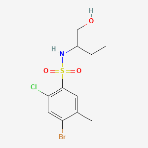 molecular formula C11H15BrClNO3S B602903 4-bromo-2-chloro-N-[1-(hydroxymethyl)propyl]-5-methylbenzenesulfonamide CAS No. 1206143-26-1