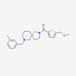 molecular formula C23H30N2O2S B6029040 2-{[5-(methoxymethyl)-2-thienyl]carbonyl}-7-(3-methylbenzyl)-2,7-diazaspiro[4.5]decane 