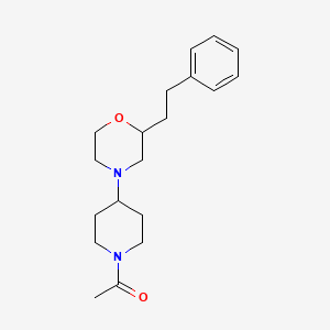 molecular formula C19H28N2O2 B6029088 4-(1-acetyl-4-piperidinyl)-2-(2-phenylethyl)morpholine 