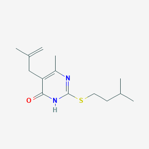 molecular formula C14H22N2OS B6029133 6-methyl-2-[(3-methylbutyl)thio]-5-(2-methyl-2-propen-1-yl)-4-pyrimidinol 