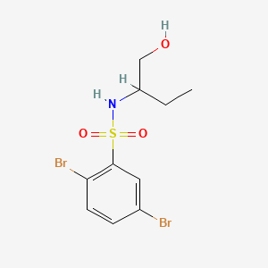 2,5-dibromo-N-[1-(hydroxymethyl)propyl]benzenesulfonamide