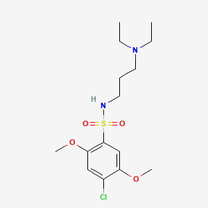 molecular formula C15H25ClN2O4S B602915 4-chloro-N-[3-(diethylamino)propyl]-2,5-dimethoxybenzenesulfonamide CAS No. 1087640-17-2