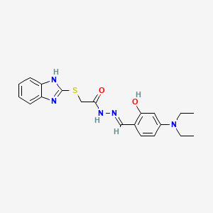 2-(1H-benzimidazol-2-ylthio)-N'-[4-(diethylamino)-2-hydroxybenzylidene]acetohydrazide