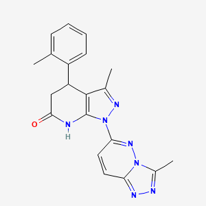 3-methyl-4-(2-methylphenyl)-1-(3-methyl[1,2,4]triazolo[4,3-b]pyridazin-6-yl)-1,4,5,7-tetrahydro-6H-pyrazolo[3,4-b]pyridin-6-one