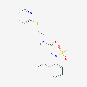 N~2~-(2-ethylphenyl)-N~2~-(methylsulfonyl)-N~1~-[2-(2-pyridinylthio)ethyl]glycinamide