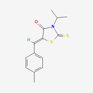 molecular formula C14H15NOS2 B6029211 3-isopropyl-5-(4-methylbenzylidene)-2-thioxo-1,3-thiazolidin-4-one 