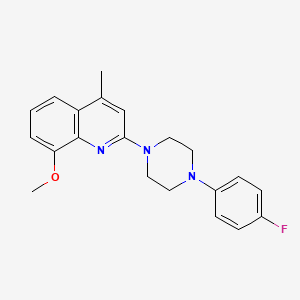 molecular formula C21H22FN3O B6029222 2-[4-(4-fluorophenyl)-1-piperazinyl]-8-methoxy-4-methylquinoline 