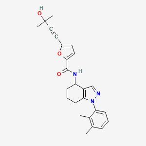 molecular formula C25H27N3O3 B6029236 N-[1-(2,3-dimethylphenyl)-4,5,6,7-tetrahydro-1H-indazol-4-yl]-5-(3-hydroxy-3-methyl-1-butyn-1-yl)-2-furamide 