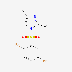 1-(2,5-dibromobenzenesulfonyl)-2-ethyl-4-methyl-1H-imidazole