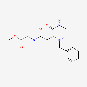 molecular formula C17H23N3O4 B6029267 methyl N-[(1-benzyl-3-oxo-2-piperazinyl)acetyl]-N-methylglycinate 