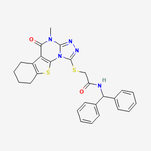 N-(diphenylmethyl)-2-[(4-methyl-5-oxo-4,5,6,7,8,9-hexahydro[1]benzothieno[3,2-e][1,2,4]triazolo[4,3-a]pyrimidin-1-yl)thio]acetamide