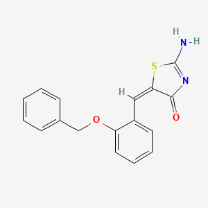 molecular formula C17H14N2O2S B6029284 5-[2-(benzyloxy)benzylidene]-2-imino-1,3-thiazolidin-4-one 