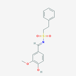 molecular formula C16H17NO4S B6029293 N-(4-hydroxy-3-methoxybenzylidene)-2-phenylethanesulfonamide 