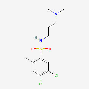 molecular formula C12H18Cl2N2O2S B602930 4,5-dichloro-N-[3-(dimethylamino)propyl]-2-methylbenzenesulfonamide CAS No. 1246822-86-5