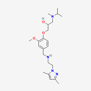 1-[4-({[2-(3,5-dimethyl-1H-pyrazol-1-yl)ethyl]amino}methyl)-2-methoxyphenoxy]-3-[isopropyl(methyl)amino]-2-propanol