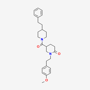 1-[2-(4-methoxyphenyl)ethyl]-5-{[4-(2-phenylethyl)-1-piperidinyl]carbonyl}-2-piperidinone