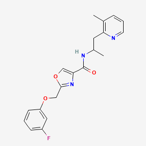 2-[(3-fluorophenoxy)methyl]-N-[1-methyl-2-(3-methyl-2-pyridinyl)ethyl]-1,3-oxazole-4-carboxamide