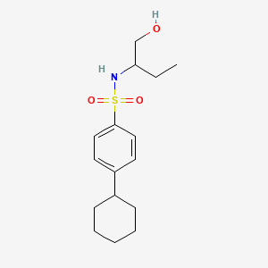 4-cyclohexyl-N-[1-(hydroxymethyl)propyl]benzenesulfonamide