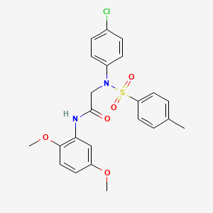 molecular formula C23H23ClN2O5S B6029343 N~2~-(4-chlorophenyl)-N~1~-(2,5-dimethoxyphenyl)-N~2~-[(4-methylphenyl)sulfonyl]glycinamide 