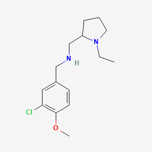 molecular formula C15H23ClN2O B6029346 (3-chloro-4-methoxybenzyl)[(1-ethyl-2-pyrrolidinyl)methyl]amine 