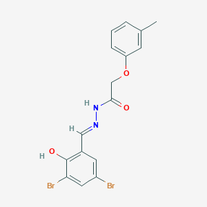 molecular formula C16H14Br2N2O3 B6029365 N'-(3,5-dibromo-2-hydroxybenzylidene)-2-(3-methylphenoxy)acetohydrazide 