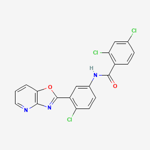 2,4-dichloro-N-(4-chloro-3-[1,3]oxazolo[4,5-b]pyridin-2-ylphenyl)benzamide