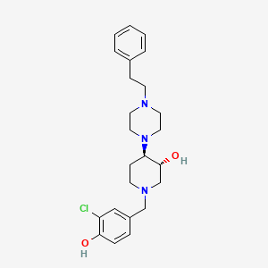 molecular formula C24H32ClN3O2 B6029391 (3R*,4R*)-1-(3-chloro-4-hydroxybenzyl)-4-[4-(2-phenylethyl)-1-piperazinyl]-3-piperidinol 