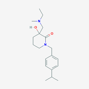 molecular formula C19H30N2O2 B6029397 3-{[ethyl(methyl)amino]methyl}-3-hydroxy-1-(4-isopropylbenzyl)-2-piperidinone 