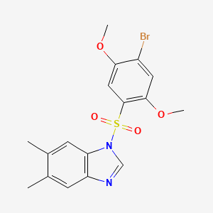 molecular formula C17H17BrN2O4S B602940 1-[(4-bromo-2,5-dimethoxyphenyl)sulfonyl]-5,6-dimethyl-1H-benzimidazole CAS No. 1216436-83-7