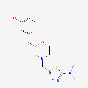 5-{[2-(3-methoxybenzyl)-4-morpholinyl]methyl}-N,N-dimethyl-1,3-thiazol-2-amine