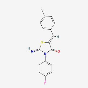 molecular formula C17H13FN2OS B6029407 3-(4-fluorophenyl)-2-imino-5-(4-methylbenzylidene)-1,3-thiazolidin-4-one 