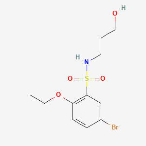 molecular formula C11H16BrNO4S B602941 5-bromo-2-ethoxy-N-(3-hydroxypropyl)benzenesulfonamide CAS No. 1018158-47-8