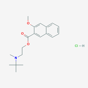 molecular formula C19H26ClNO3 B6029427 2-[tert-butyl(methyl)amino]ethyl 3-methoxy-2-naphthoate hydrochloride 