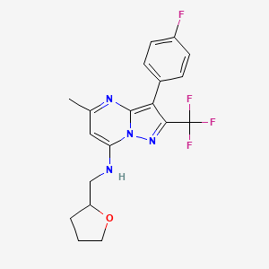 3-(4-fluorophenyl)-5-methyl-N-(tetrahydro-2-furanylmethyl)-2-(trifluoromethyl)pyrazolo[1,5-a]pyrimidin-7-amine