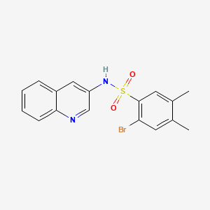 molecular formula C17H15BrN2O2S B602944 2-bromo-4,5-dimethyl-N-(3-quinolinyl)benzenesulfonamide CAS No. 1374680-41-7