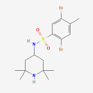 molecular formula C16H24Br2N2O2S B602946 2,5-dibromo-4-methyl-N-(2,2,6,6-tetramethyl-4-piperidinyl)benzenesulfonamide CAS No. 1808888-06-3