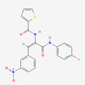 molecular formula C20H14IN3O4S B6029460 N-[1-{[(4-iodophenyl)amino]carbonyl}-2-(3-nitrophenyl)vinyl]-2-thiophenecarboxamide 