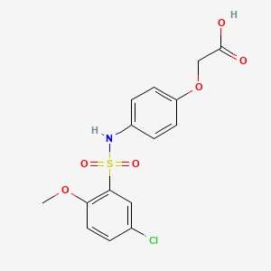 2-[4-(5-Chloro-2-methoxybenzenesulfonamido)phenoxy]acetic acid