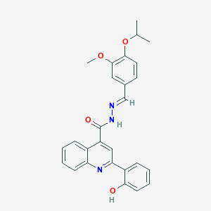 molecular formula C27H25N3O4 B6029491 2-(2-hydroxyphenyl)-N'-(4-isopropoxy-3-methoxybenzylidene)-4-quinolinecarbohydrazide 