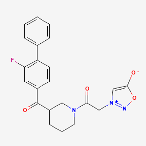 3-(2-{3-[(2-fluoro-4-biphenylyl)carbonyl]-1-piperidinyl}-2-oxoethyl)-1,2,3-oxadiazol-3-ium-5-olate