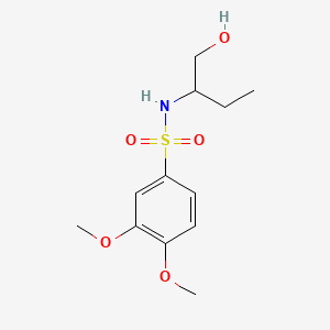 molecular formula C12H19NO5S B602950 N-[1-(hydroxymethyl)propyl]-3,4-dimethoxybenzenesulfonamide CAS No. 1156312-64-9