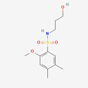 N-(3-hydroxypropyl)-2-methoxy-4,5-dimethylbenzenesulfonamide