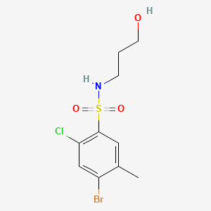 molecular formula C10H13BrClNO3S B602953 4-bromo-2-chloro-N-(3-hydroxypropyl)-5-methylbenzenesulfonamide CAS No. 1206128-75-7
