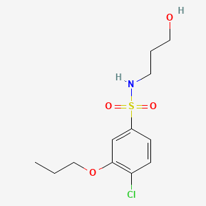4-chloro-N-(3-hydroxypropyl)-3-propoxybenzenesulfonamide