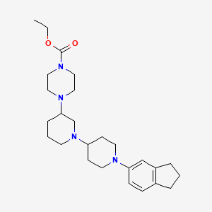 molecular formula C26H40N4O2 B6029540 ethyl 4-[1'-(2,3-dihydro-1H-inden-5-yl)-1,4'-bipiperidin-3-yl]-1-piperazinecarboxylate 