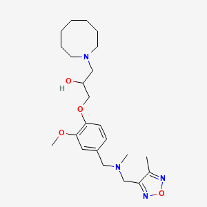 molecular formula C23H36N4O4 B6029571 1-(1-azocanyl)-3-[2-methoxy-4-({methyl[(4-methyl-1,2,5-oxadiazol-3-yl)methyl]amino}methyl)phenoxy]-2-propanol 